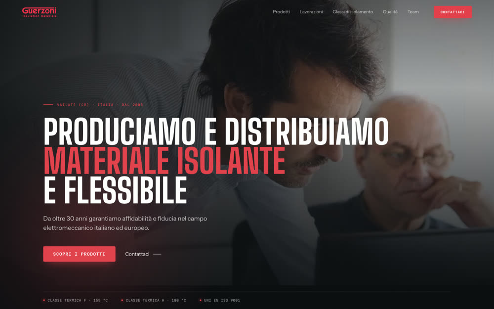 Sito Guerzoni realizzato da Kami Studio